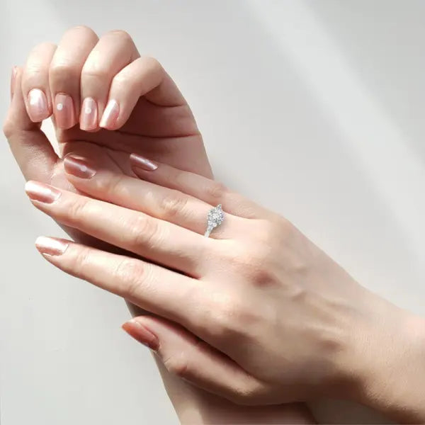 Oval Three Stone Engagement ring